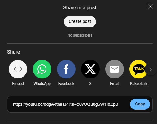 Youtube share